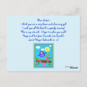 Aangepaste Get Well Blue Bird Happiness Kaart (Achterkant)