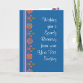 Aangepaste Get Well van Chirurgie Rangoli Border, Kaart (Voorkant)