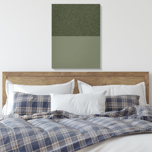 Aangepaste getextureerde mos groen gestrekte canva canvas afdruk (Insitu (Slaapkamer))