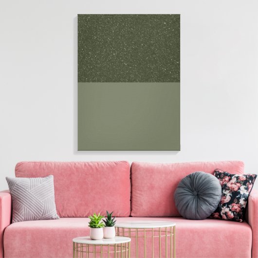Aangepaste getextureerde mos groen gestrekte canva canvas afdruk (Insitu (Woonkamer))