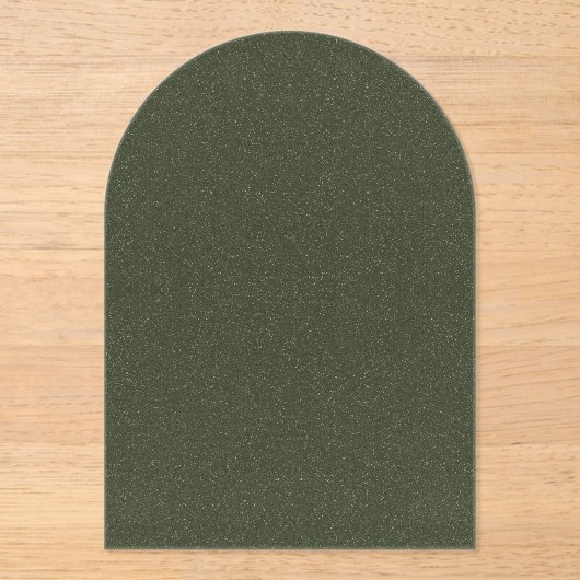 Aangepaste getextureerde mos groene boog acryl uit acryl uitnodigingen (Voorkant)