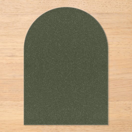 Aangepaste getextureerde mos groene boog acryl uit uitnodigingen (Voorkant)