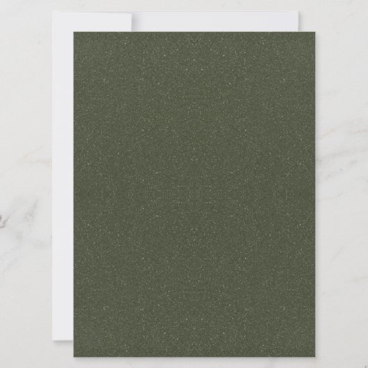 Aangepaste getextureerde Moss Green Invitation Sja Kaart (Voorkant)