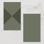 Aangepaste getextureerde Moss Green X Pattern Visi Visitekaartje (Voorkant / Achterkant)