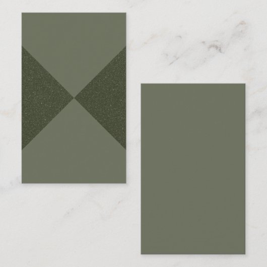 Aangepaste getextureerde Moss Green X Pattern Visi Visitekaartje (Voorkant / Achterkant)