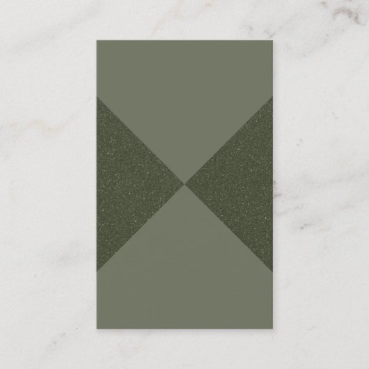 Aangepaste getextureerde Moss Green X Pattern Visi Visitekaartje (Voorkant)