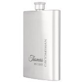 Aangepaste getuige bruidegom huwelijksmonogram flacon (Links)