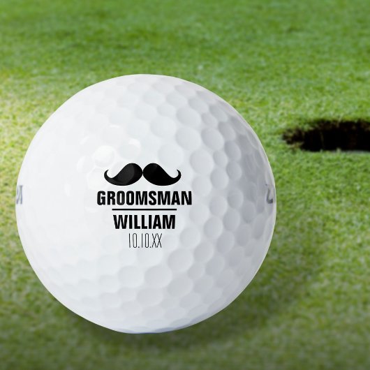 Aangepaste Getuige Bruidsjonker Bruidegom Huwelijk Golfballen