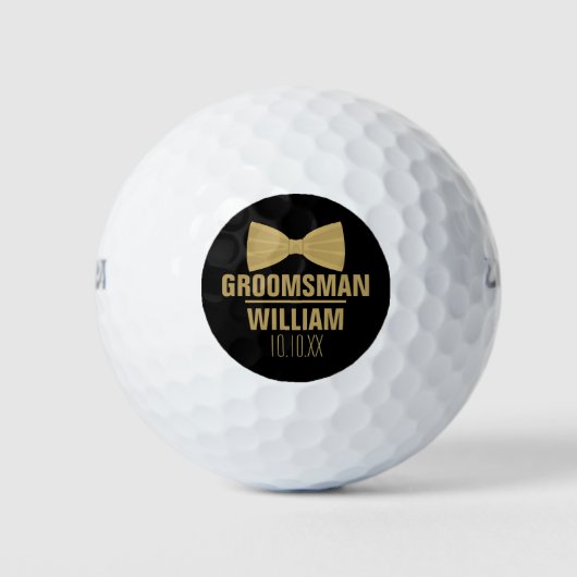 Aangepaste Getuige Bruidsjonker Huwelijk Golfballen (Voorkant)
