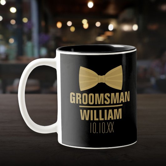 Aangepaste Getuige Bruidsjonker Huwelijk Tweekleurige Koffiemok