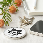 Aangepaste Getuige Bruidsjonker Trouwfeest Sleutelhanger (Zijkant)