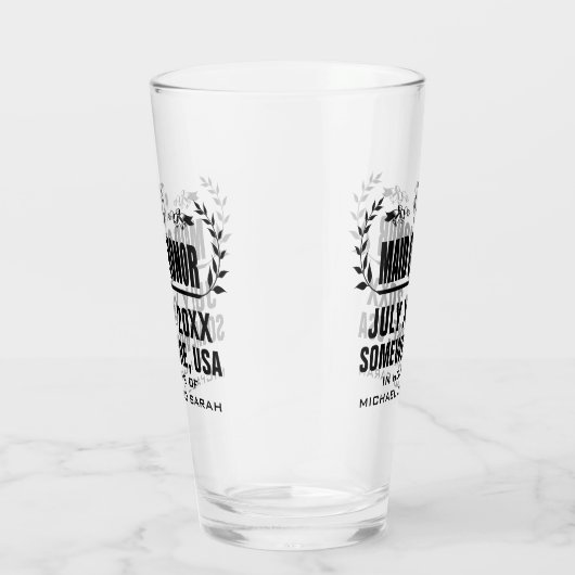 Aangepaste getuige van de bruid glas (Rechts)