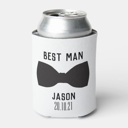 Aangepaste getuige van de bruidegom blikjeskoeler (Blikje Voorkant)