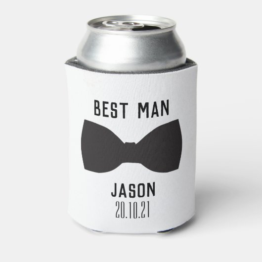 Aangepaste getuige van de bruidegom blikjeskoeler (Blikje Achterkant)
