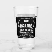 Aangepaste getuige van de bruidegom glas (Achterkant)
