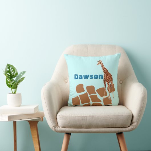 Aangepaste geüpligeerde Giraffe Pillow Kussen (Stoel)