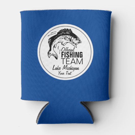 Aangepaste Geviste bierkoeler | Uw Lake naam (Voorkant)