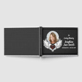 Aangepaste gevleugelde gedenkteken begrafenis foto gastenboek (Volledig)
