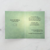 Aangepaste gevouwen Afstuderen Kaart Male w / Drea (Binnen)