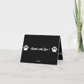 Aangepaste gevouwen bedankkaart voor de cattery (Achterkant)