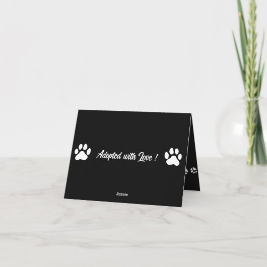 Aangepaste gevouwen bedankkaart voor de cattery (Achterkant)