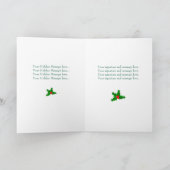 Aangepaste gevouwen kerstfotokaart kaart (Binnen)