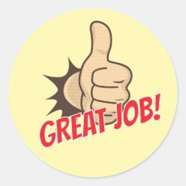 Aangepaste “Geweldig werk!” Leraar Beloningssticke Ronde Sticker