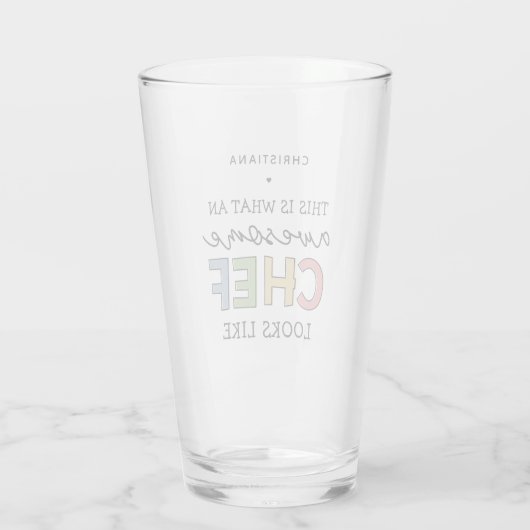 Aangepaste Geweldige Chef-cadeaus | Beste Chef Eve Glas (Achterkant)