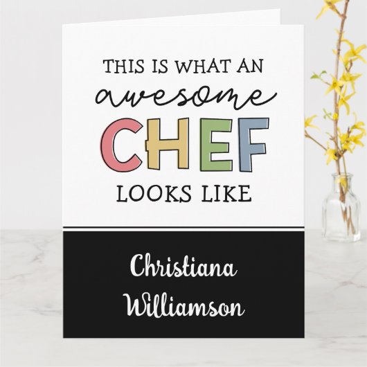 Aangepaste Geweldige Chef-cadeaus | Beste Chef Eve Kaart (Gele Bloem)