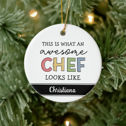Aangepaste Geweldige Chef-cadeaus | Beste Chef Eve Keramisch Ornament (Boom)