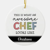 Aangepaste Geweldige Chef-cadeaus | Beste Chef Eve Keramisch Ornament (Voorkant)