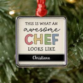 Aangepaste Geweldige Chef-cadeaus | Beste Chef Eve Metalen Ornament