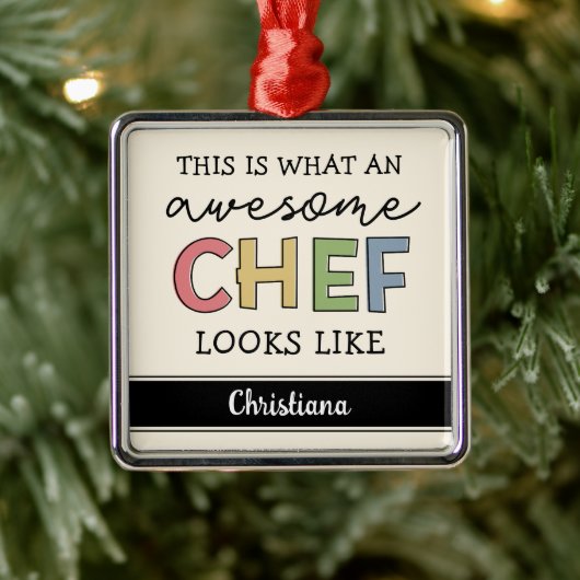 Aangepaste Geweldige Chef-cadeaus | Beste Chef Eve Metalen Ornament (Boom)