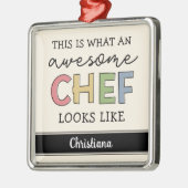 Aangepaste Geweldige Chef-cadeaus | Beste Chef Eve Metalen Ornament (Links)