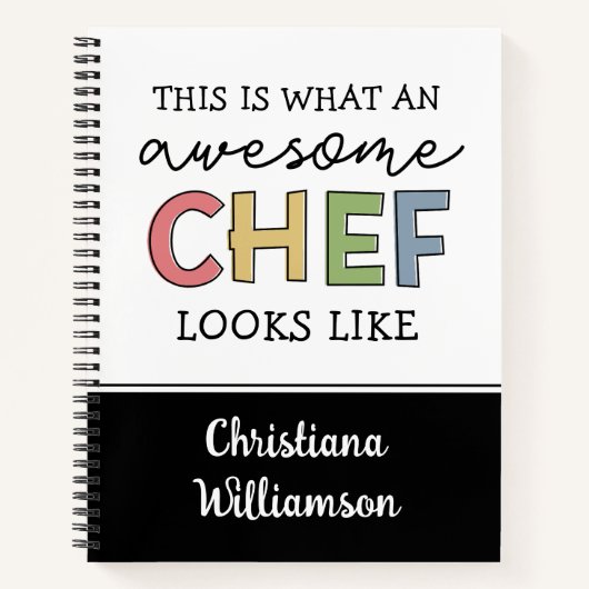 Aangepaste Geweldige Chef-cadeaus | Beste Chef Eve Notitieboek (Voorkant)