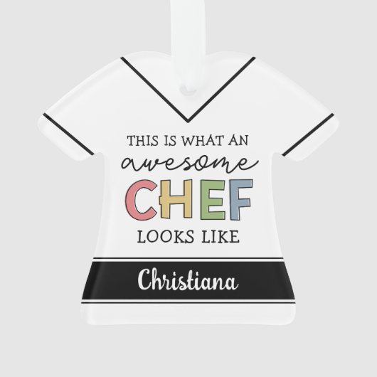Aangepaste Geweldige Chef-cadeaus | Beste Chef Eve Ornament (achterkant)