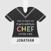 Aangepaste Geweldige Chef-cadeaus | Beste Chef Eve Ornament (achterkant)
