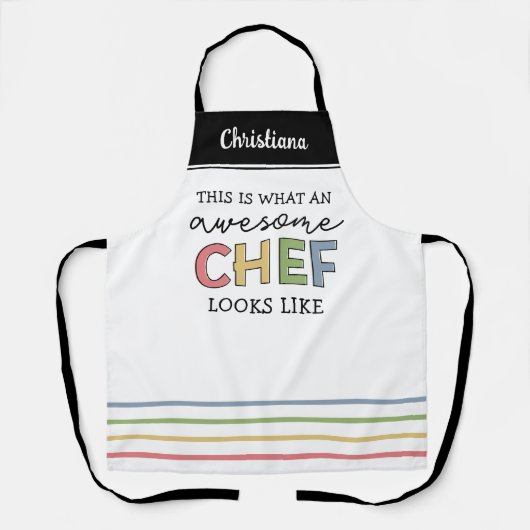 Aangepaste Geweldige Chef-cadeaus | Beste Chef Eve Schort (Voorkant)
