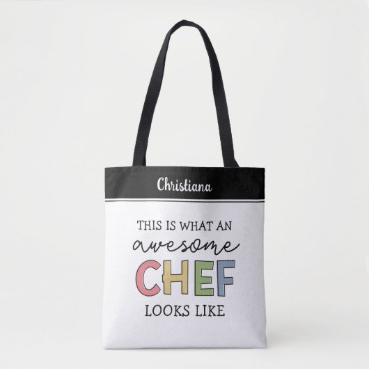 Aangepaste Geweldige Chef-cadeaus | Beste Chef Eve Tote Bag (Voorkant)