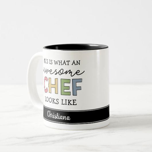 Aangepaste Geweldige Chef-cadeaus | Beste Chef Eve Tweekleurige Koffiemok (Voorkant links)
