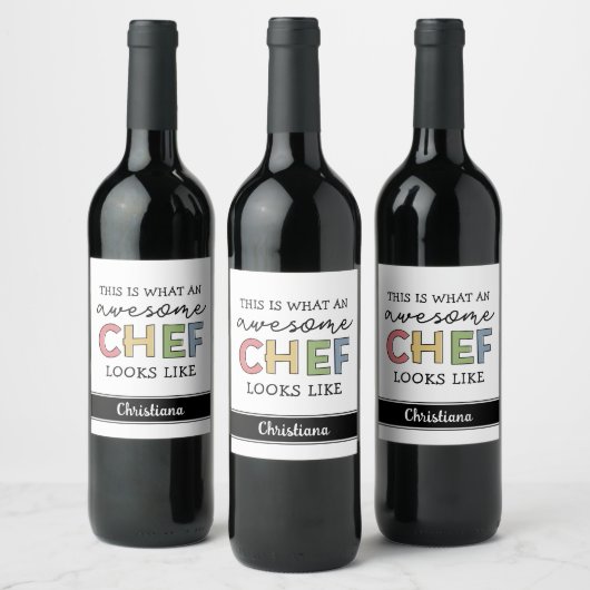 Aangepaste Geweldige Chef-cadeaus | Beste Chef Eve Wijn Etiket (Flessen)