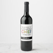 Aangepaste Geweldige Chef-cadeaus | Beste Chef Eve Wijn Etiket (Voorkant)