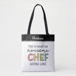 Aangepaste geweldige chef cadeaus   Beste chef ooi Tote Bag