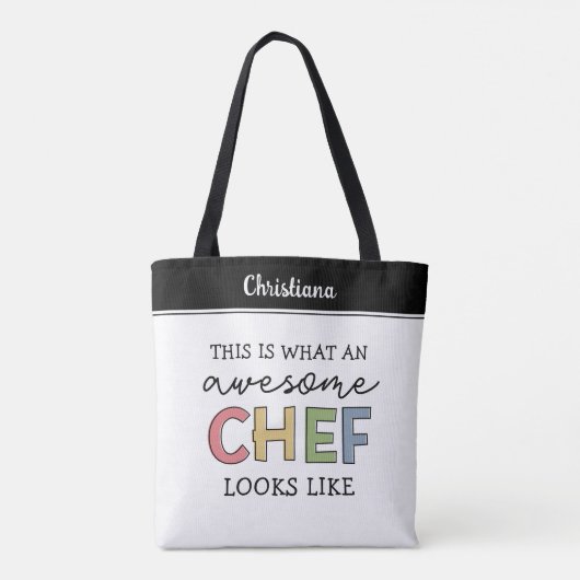 Aangepaste geweldige chef cadeaus | Beste chef ooi Tote Bag (Achterkant)