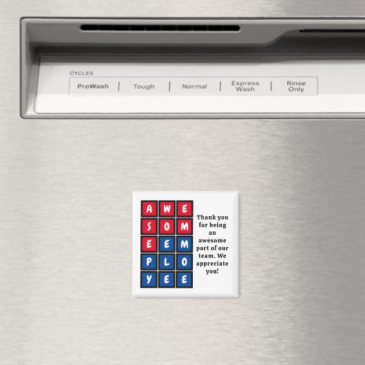 Aangepaste GEWELDIGE EMPLOYEE-waardering Magneet (Insitu (Vaatwasser))