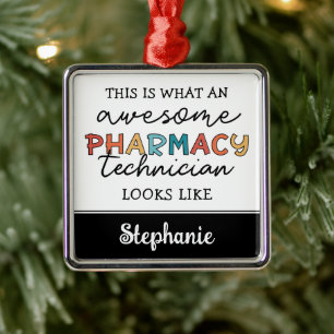 Aangepaste Geweldige Farmacie Tech Funny Metalen Ornament