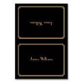 Aangepaste, geweldige Gatsby Art Deco Black Place- Kaart (Voorkant)