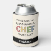 Aangepaste geweldige kookcadeaus | Best Chef Ever  Blikjeskoeler (Blikje Voorkant)