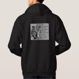 Aangepaste geweldige, krachtige tijgermannen zwart hoodie
