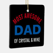 Aangepaste Geweldige moederkool voor vader Keramisch Ornament (Rechts)